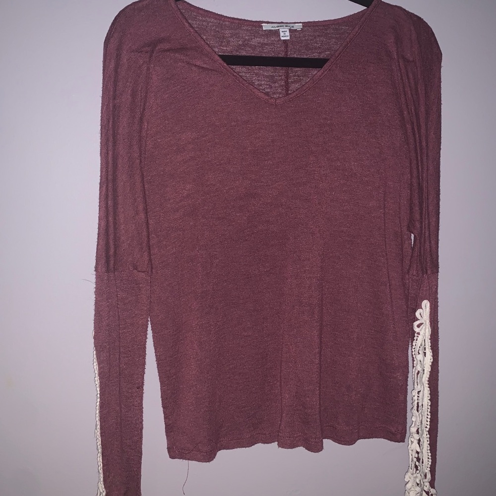 Amber Blue V neck long sleeve~ size S?